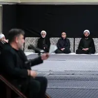 لحظاتی از نوحه‌خوانی سعید حدادیان در محضر رهبر انقلاب