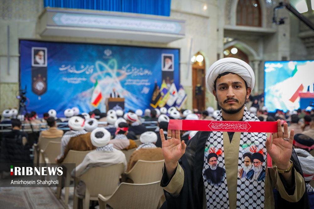 گردهمایی دانشجویان و طلاب بسیجی با حضور رئیس مجلس شورای اسلامی