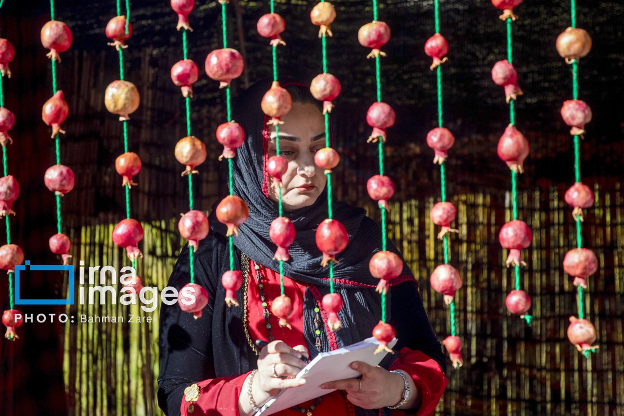 عکس/جشن شکرانه برداشت انار در روستای ساتیاری