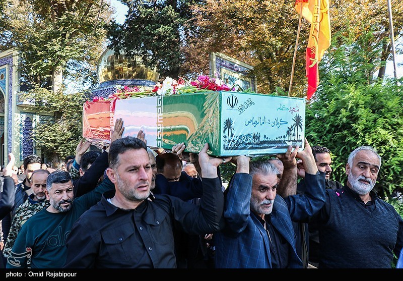 عکس/مراسم وداع با پیکر شهید گمنام در کلاچای گیلان 