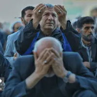 عکس/ نماز باران در مسجد جمکران