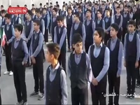 صبحگاه فاطمی دانش‌آموزان گلستانی