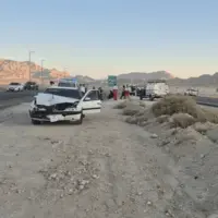 هشت مصدوم بر اثر تصادف در جاده لار _ جهرم