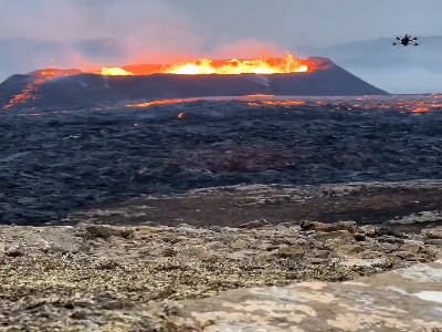 فوران آتشفشانی که یک پهپاد هزار دلاری را بلعید!