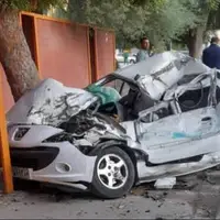 تصادف ۲۰۷ در چهارراه نخل ناخدای بندرعباس جان راننده را گرفت