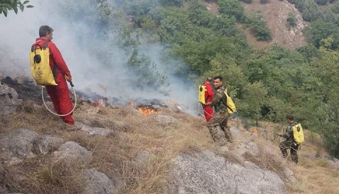  مهار آتش در دو نقطه جنگلی کلاردشت