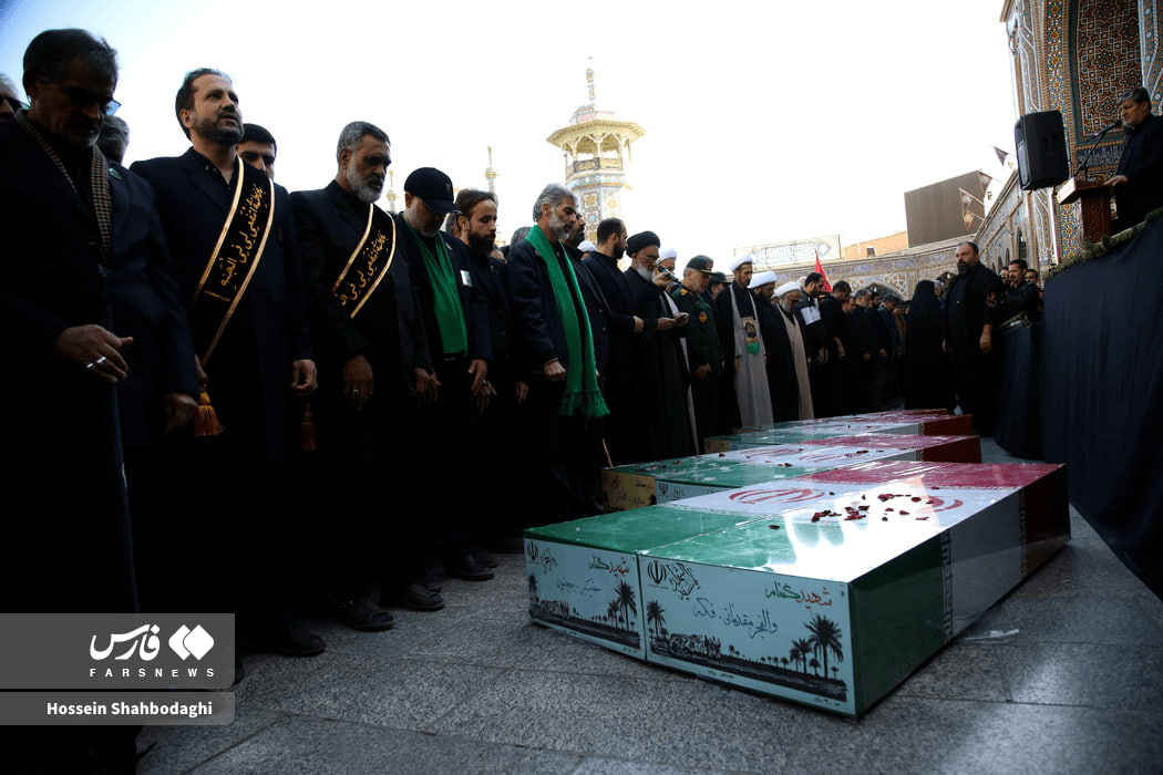 عکس/ تشییع هفت شهید گمنام در قم