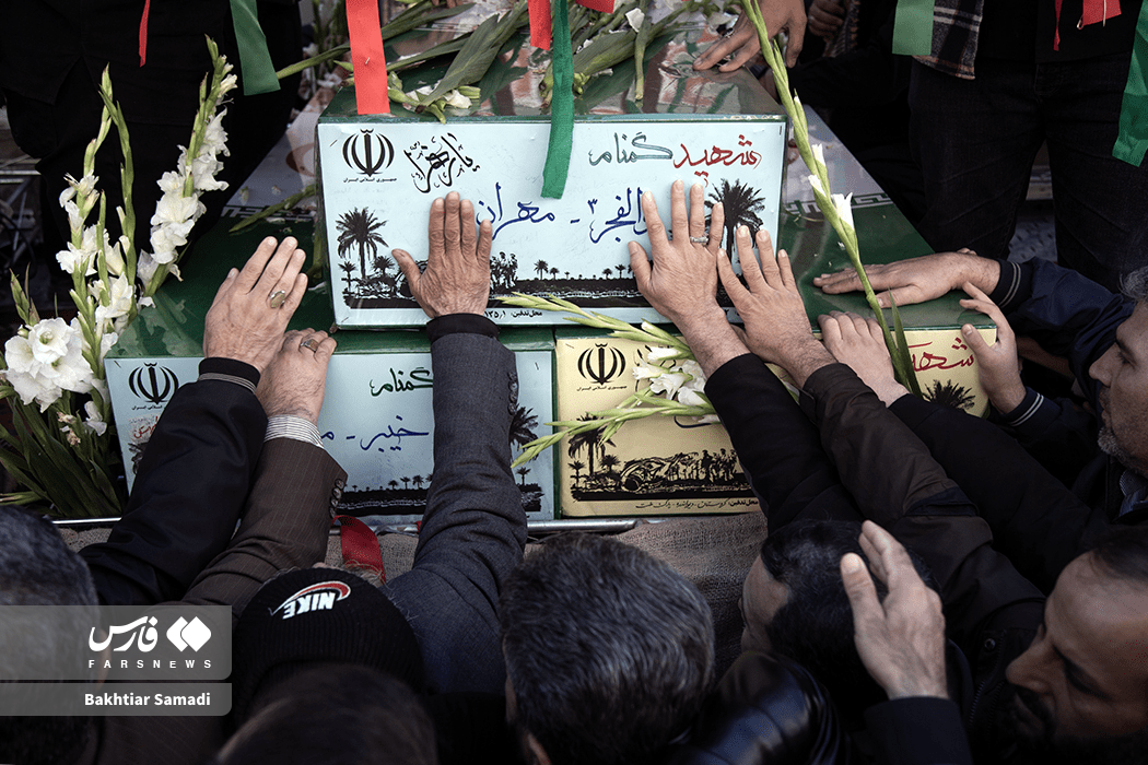 عکس/تشییع پیکر ۳ شهید گمنام در سنندج