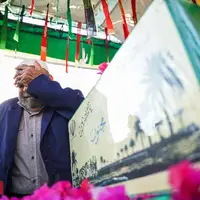 عکس/وداع مردم لامرد فارس با شهید گمنام