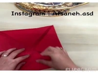 آموزش تزیین دستمال سفره به شکل پیراهن مردونه