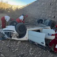  سقوط خودرو در بافت با سه کشته