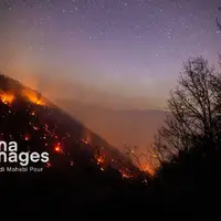عکس/مهار آتش‌سوزی جنگل الیت