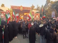 آیین تشیع و بدرقه سیصد شهید گمنام دفاع مقدس در کشور