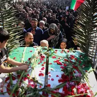 عکس/تشییع پیکر هشت شهید گمنام در اهواز