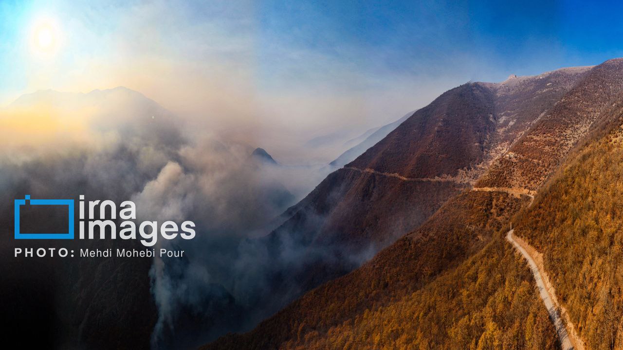 عکس/مهار آتش‌سوزی جنگل الیت