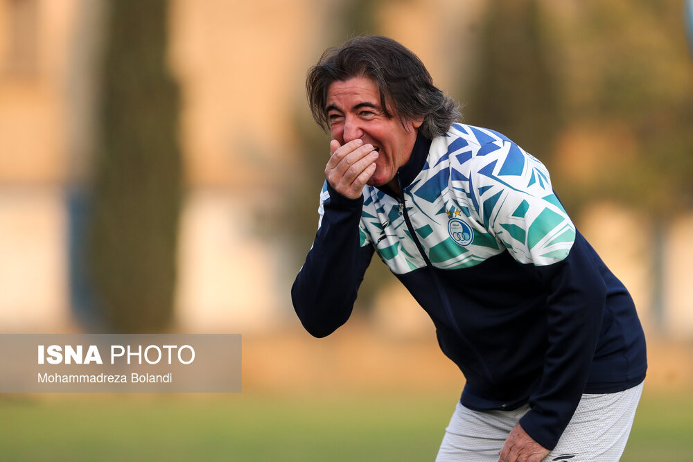 تمرین تیم فوتبال استقلال پیش از بازی با الوصل امارات