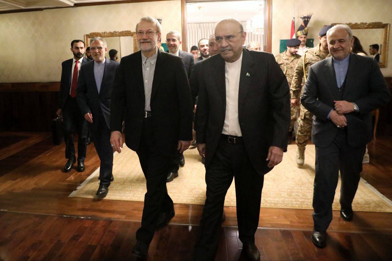 عکس/ دیدار و گفتگوی علی لاریجانی با رئیس جمهور پاکستان 