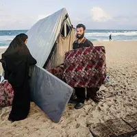 وضعیت سخت و ناگوار آوارگان فلسطینی در سایه سرما و بارش شدید باران