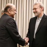 عکس/ دیدار و گفتگوی علی لاریجانی با رئیس جمهور پاکستان 