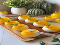 محلبی لطیف با روکشی از سس پرتقال پاییزی