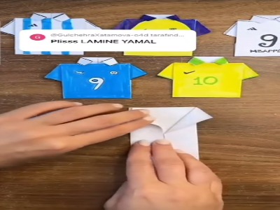 لباس فوتبالیست مورد علاقه تو با کاغذ درست کن
