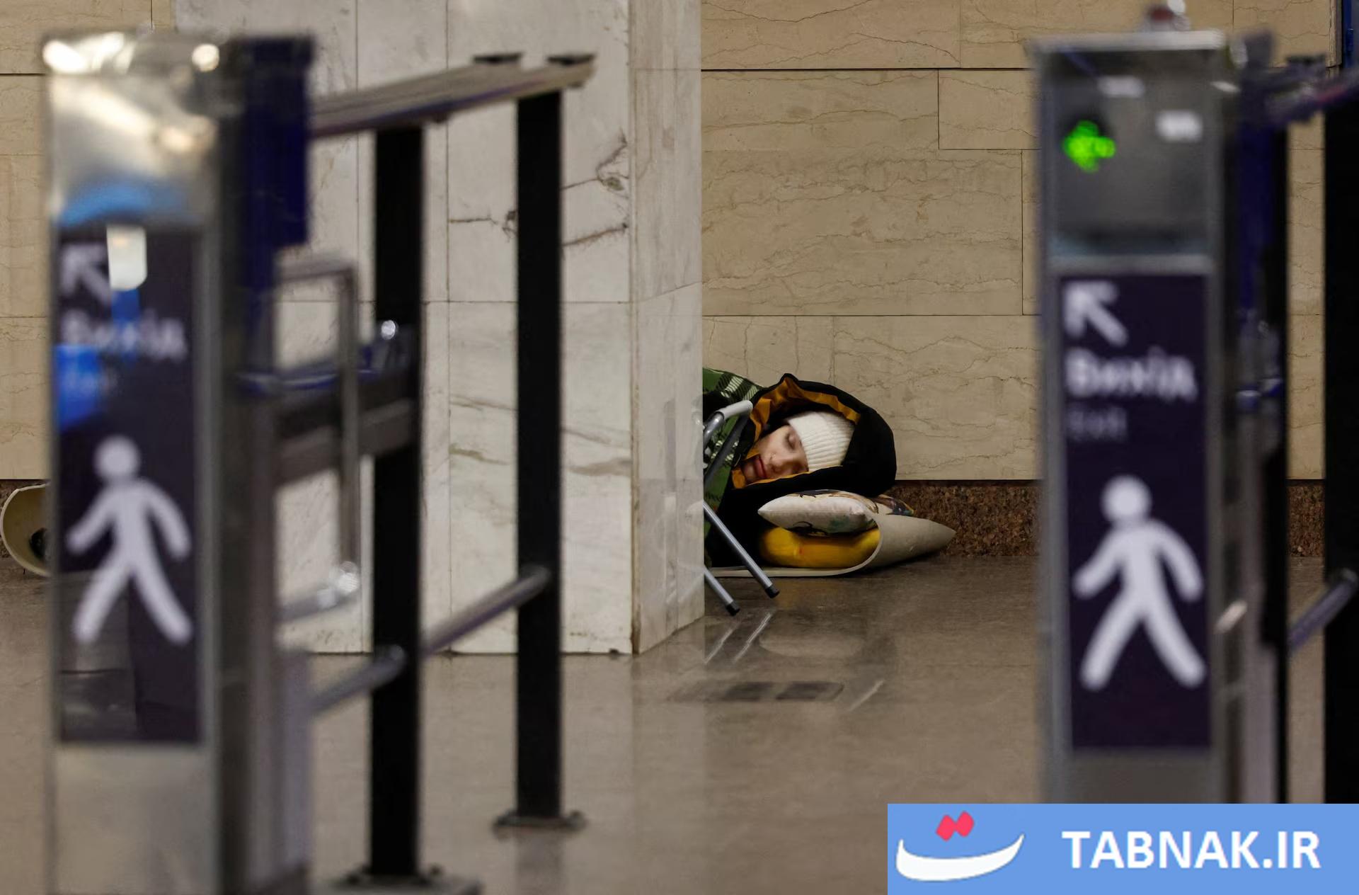 مترو، پناهگاه امن کی‌یف در برابر حملات موشکی