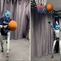 بکستبال بازی کردن ربات انسان‌نمای چین را تماشا کنید