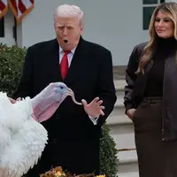 عکس/ دیدنی های امروز؛ از بوقلمون های روز شکرگزاری در کاخ سفید تا دردسر باران برای مردم غزه