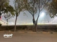 وضعیت ورزشگاه و آلودگی در فاصله کمتر از یک ساعت مانده به بازی استقلال - الوصل