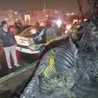 خسارت آتش‌سوزی به چهار دستگاه خودرو در تهران؛ آتش‌نشان مصدوم شد