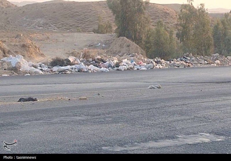 انباشت زباله و نخاله در جاده دهدشت ـ طولیان