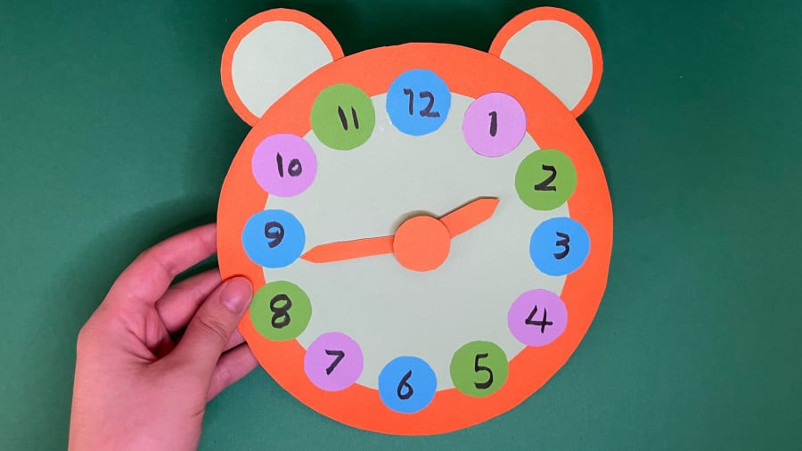 کاردستی ساخت ساعت برای درس ریاضی