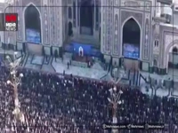 تصاویر هوایی از اقامه نماز باران در حرم مطهر امام رضا(ع)