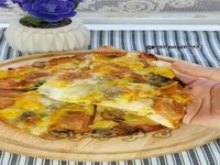 بدون خمیر مایه توی تابه پیتزا درست کن 