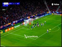 گل دوم اتلتیکومادرید توسط خیمنز در دقیقه 90+3