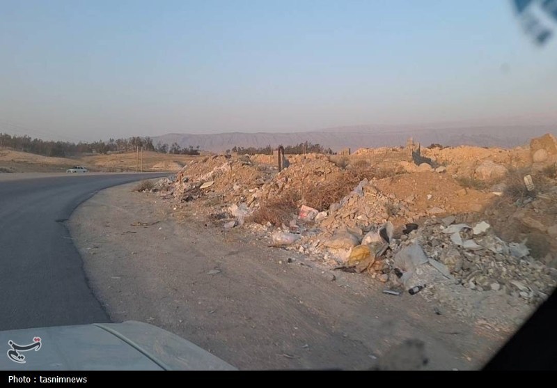 انباشت زباله و نخاله در جاده دهدشت ـ طولیان