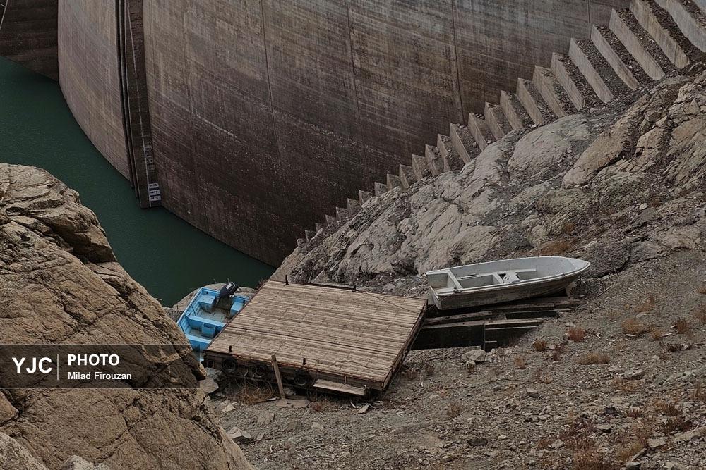 عکس/وضعیت بحرانی سد کرج