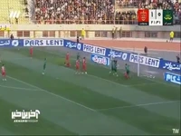 گل اول شمس آذر به پرسپولیس از روی نقطه کرنر