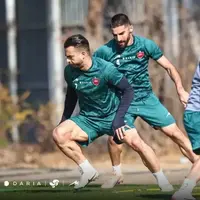 تورم رگ‌های سروش در تمرینات سنگین پرسپولیس