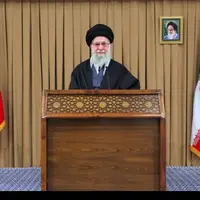 عکس/سخنرانی تلویزیونی رهبر انقلاب خطاب به ملت ایران