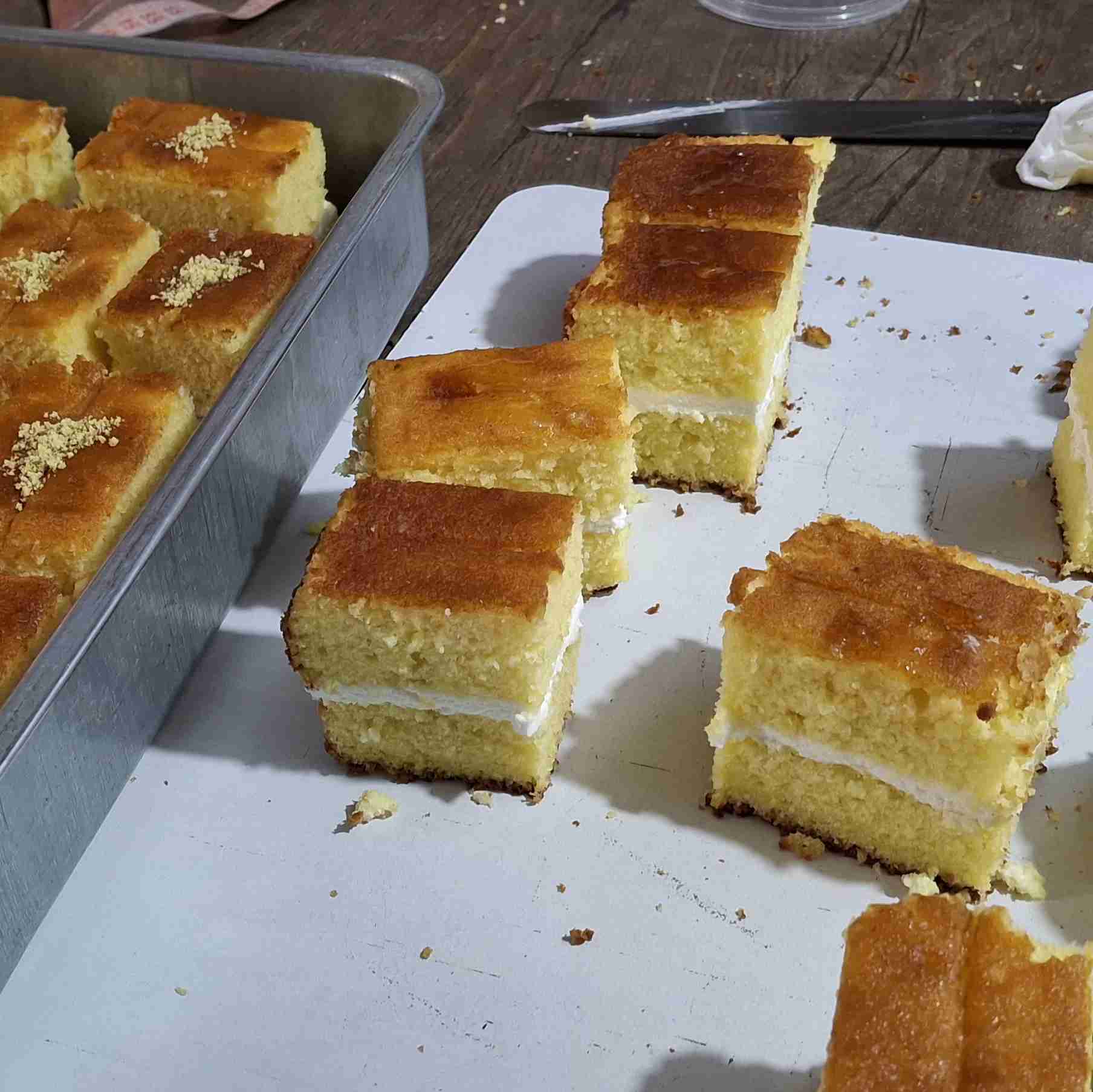 کیک تخته ای زعفرانی طوبی پز