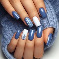 ایده‌ ناخن‌ آبی ‌شیک