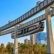 اولین خط قطار معلق مگلو در شهر ووهان چین