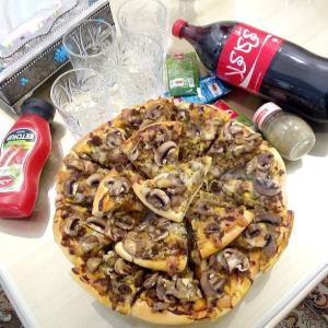 از شما/پیتزا قارچ و گوشت الهه پز✌🔥