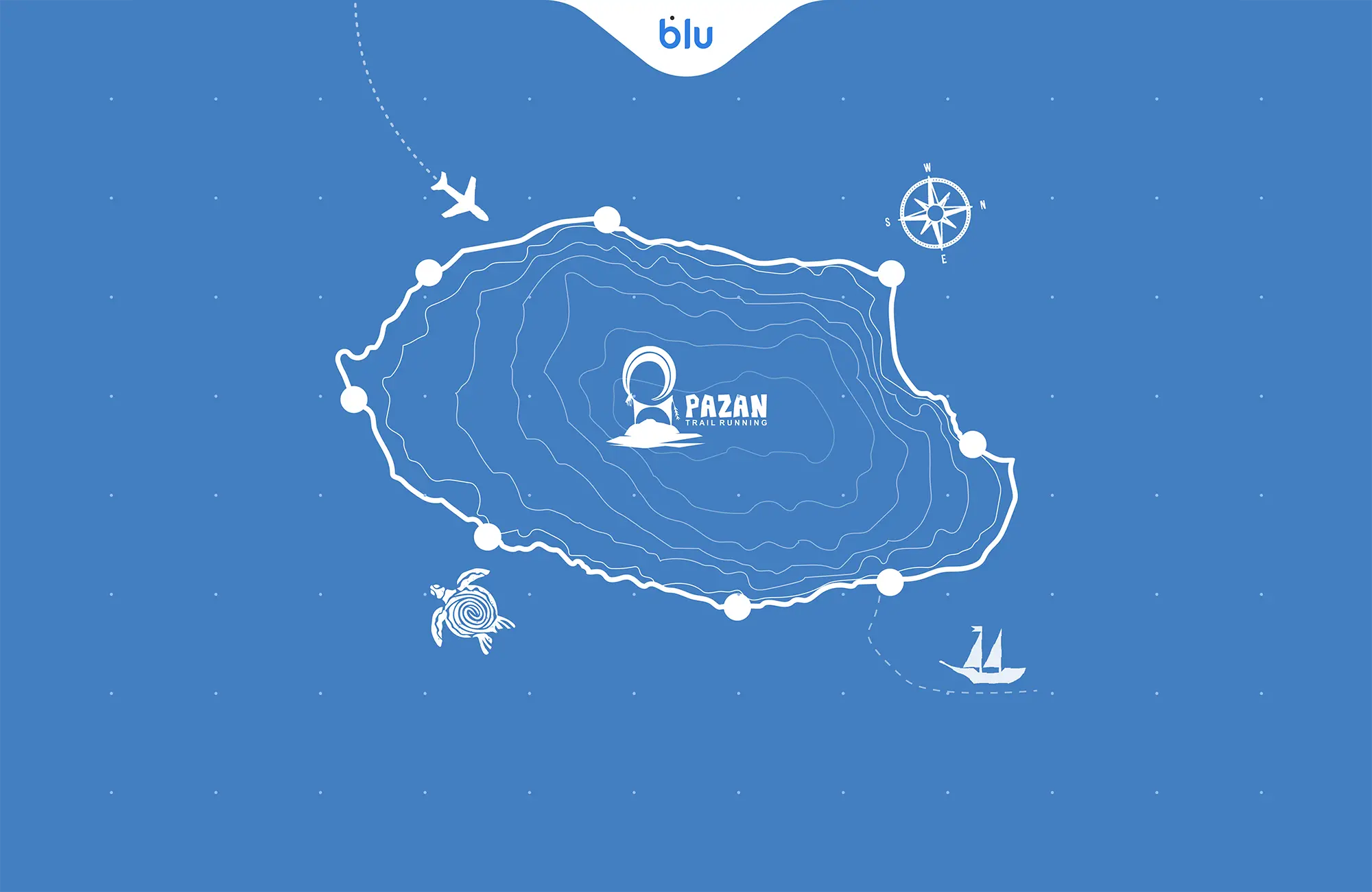 بلو، حامی ماراتن بزرگ کیش شد