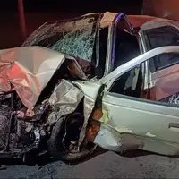 مصدومیت ۱۱ نفر در تصادف زنجیره‌ای بزرگراه قم - تهران