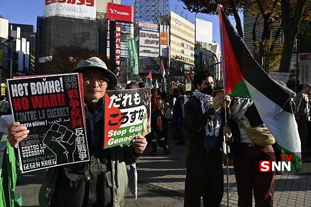 تظاهرات حمایت از فلسطین در فرانسه، ژاپن و پرو