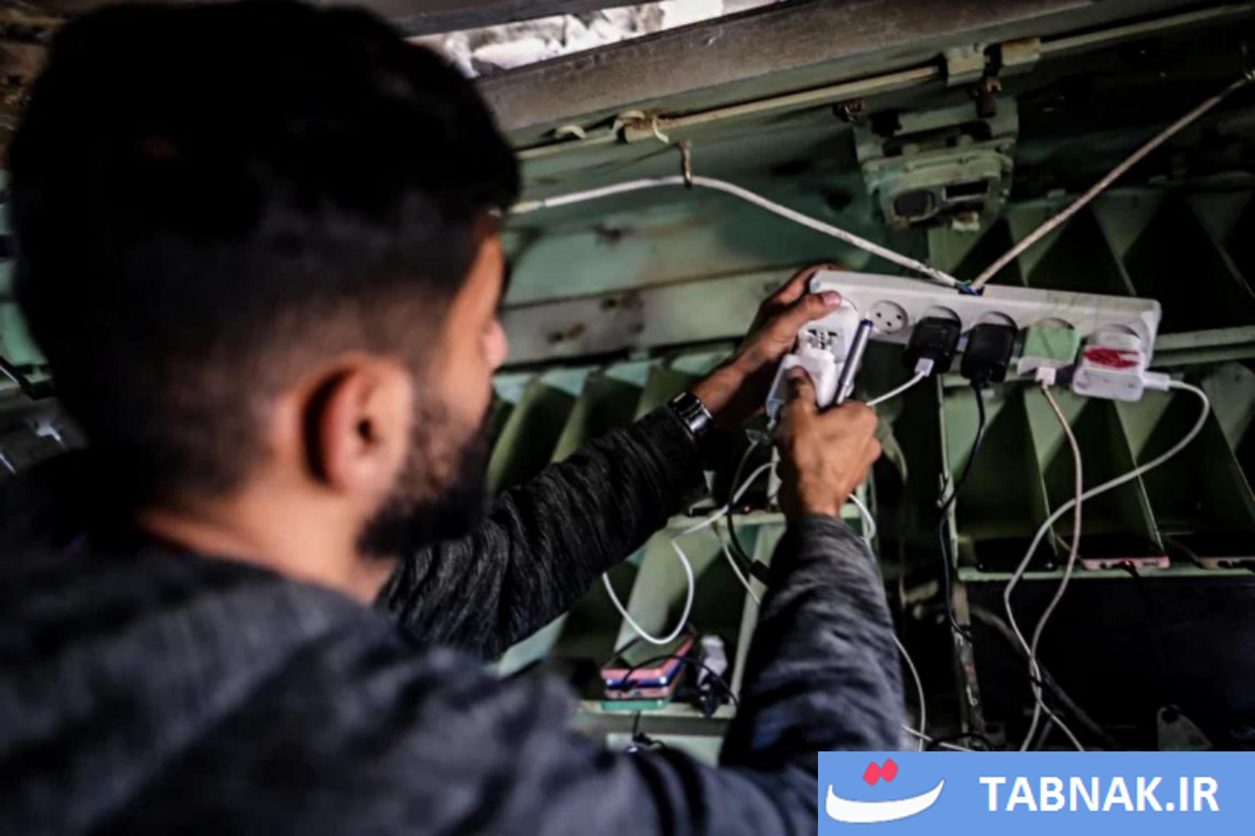 تبدیل تانک به ایستگاه شارژ در غزه