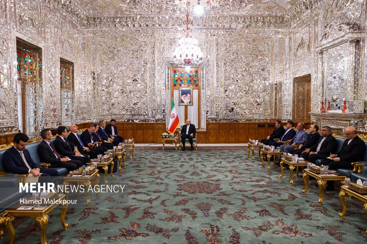 عکس/ دیدار وزیر امور خارجه ترکیه با رئیس مجلس شورای اسلامی
