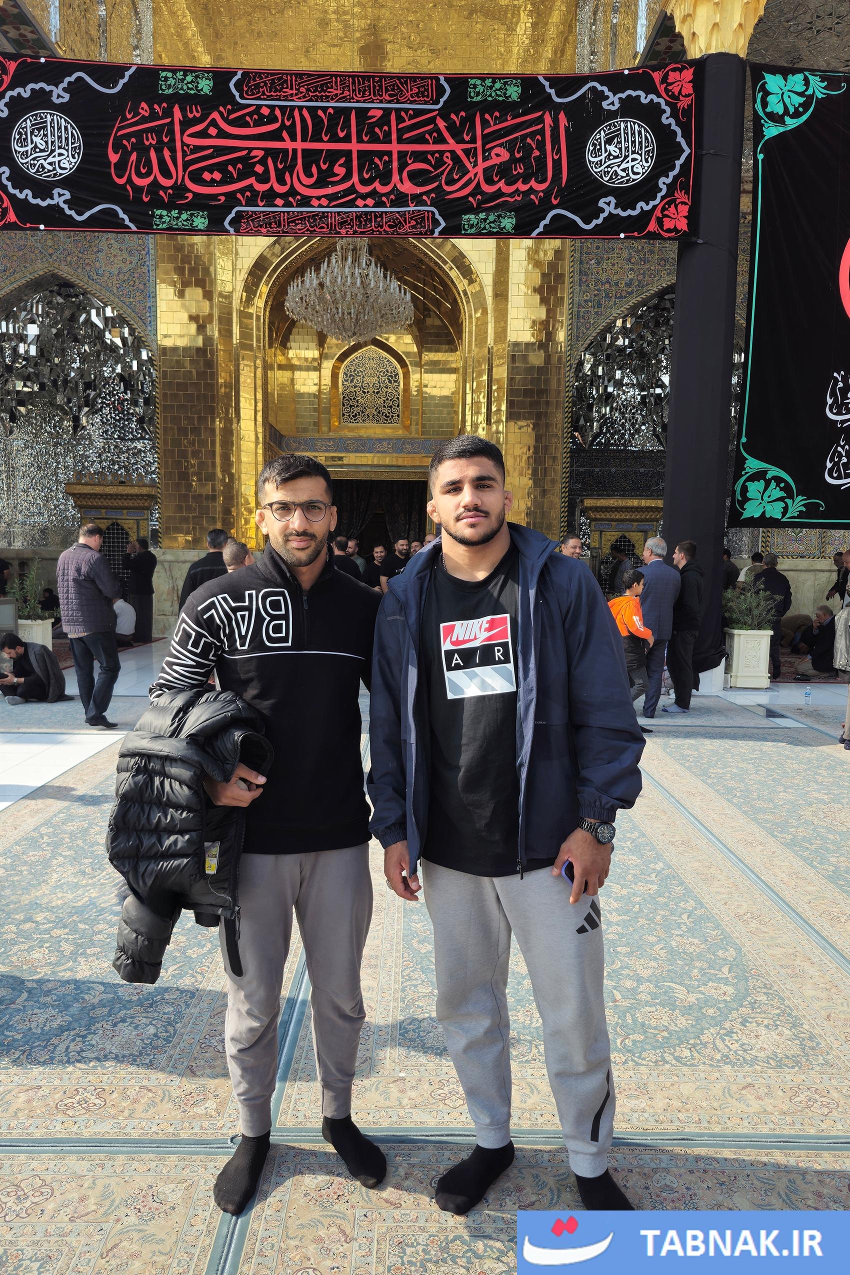  تشرف اعضای تیم ملی کشتی به عتبات عالیات